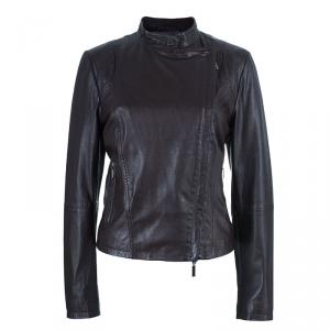 Weekend Max Mara Brown Leather Biker Jacket M