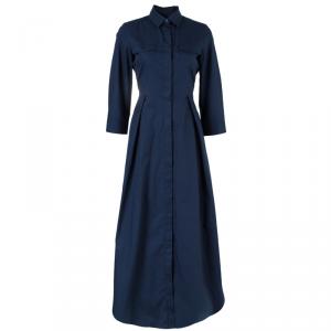 Weekend Max Mara Navy Blue Maxi Shirt Dress S
