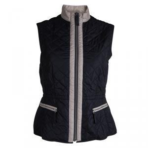 Weekend By Max Mara Navy Blue Sleeveless Quilted Jacket XS