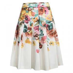 Weekend By Max Mara Multicolor Floral Printed Pleat Detail Molina Skirt M