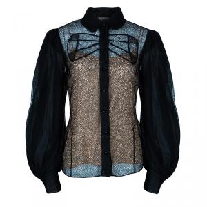 Zac Posen Black Lace Top M