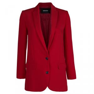 Zadig & Voltaire Red Studded Back Detail Deluxe Blazer S