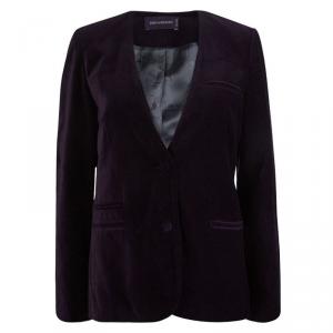 Zadig and Voltaire Purple Velvet Embroidered Blazer M