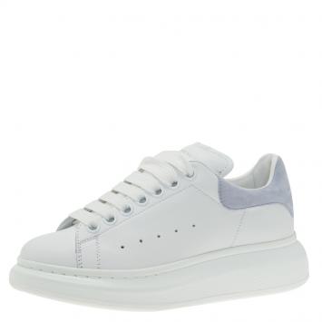 Pre Owned Alexander McQueen White Leather Platform Sneakers Size 36