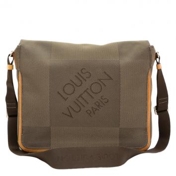 Pre Owned Louis Vuitton Terre Damier Geant Canvas Messenger Bag
