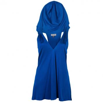 Issa Cobalt Hooded Sleeveless Top M