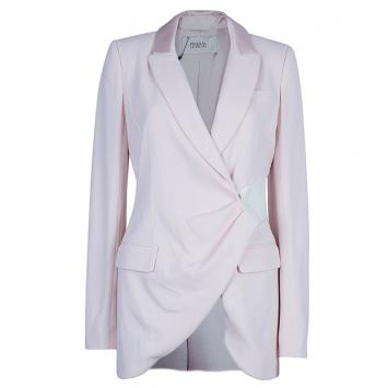 Prabal Gurung Snakeskin Patch Tuxedo Wrap Jacket S
