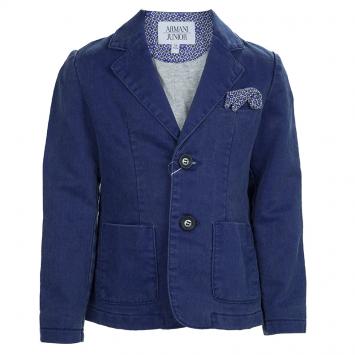 Pre Owned Armani Junior Blue Denim Blazer 5 Yrs