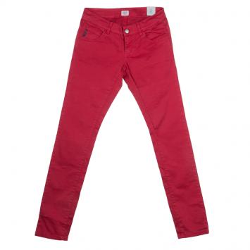 Pre Owned Armani Junior Red Brushed Cotton-Spandex Pants 13 Yrs
