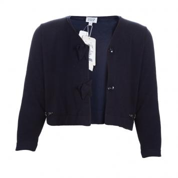 Pre Owned Armani Junior Navy Cropped Cardigan 4 Yrs