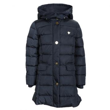 Pre Owned Armani Junior Navy Blue Quilted Hooded Down Jacket 6 Yrs