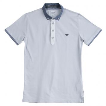 Pre Owned Armani Junior Pale Grey Polo T-Shirt 14 Yrs