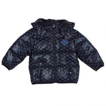 Pre Owned Armani Baby Navy Blue Quilted Hooded Down Jacket 12 Months