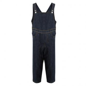 Pre Owned Baby Dior Indigo Dark Wash Denim Dungarees 3 Yrs