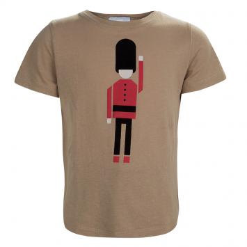 مملوكة مسبقًا Burberry Children Brown Flock Printed Short Sleeve T Shirt 4 Yrs