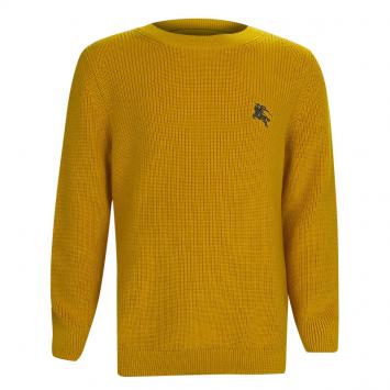 مملوكة مسبقًا Burberry Children Mustard Yellow Knit Crew Neck Long Sleeve Sweater 6 Yrs