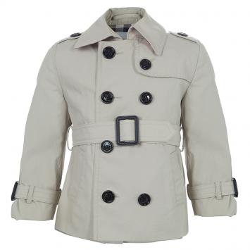 Pre Owned Burberry Children Beige Belted Trench Coat 2 Yrs