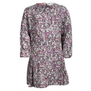 Pre Owned CH Carolina Herrera Multicolor Floral Printed Long Sleeve Dress 4 Yrs