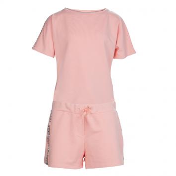 Pre Owned Chloe Pale Pink Cotton Terry Embellished T-Shirt and Shorts Set 12 Yrs