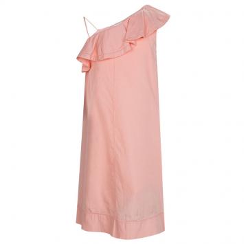 Pre Owned Chloe Pale Pink Ruffle Detail One Shoulder Dress 12 Yrs