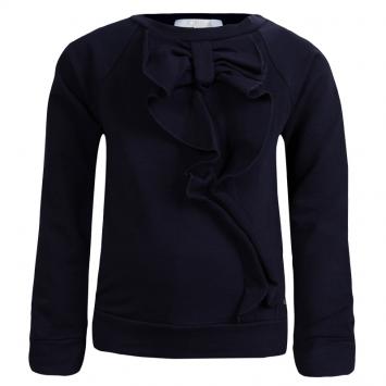 Pre Owned Chloe Navy Blue Knit Bow Ruffle Detail Sweatshirt 6 Yrs
