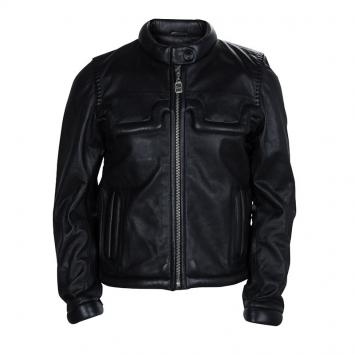 Pre Owned Dior Black Qulted Leather Jacket 8 Yrs