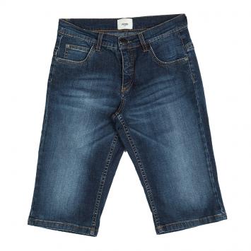 Pre Owned Fendi Indigo Washed Denim Patchwork Detail Bermuda Shorts 12 Yrs