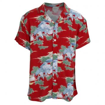 Pre Owned Gucci Multicolor Eagle Print Short Sleeve Buttondown Shirt 8 Yrs
