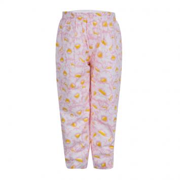 Pre Owned Kenzo Kids Pink Floral Print Cotton Pants 3 Yrs