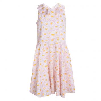 Pre Owned Kenzo Kids Pink Floral Printed Sleeveless Romantic Dress 12 Yrs