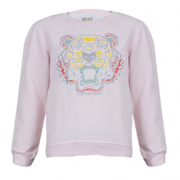 Pre Owned Kenzo Kids Pink Embroidered Sweatshirt 4 Yrs