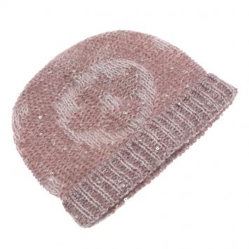 Pre Owned Louis Vuitton Pink Monogram Glitter Beanie