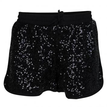 Pre Owned Little Marc Jacobs Black Sequin Embellished Shorts 12 Yrs