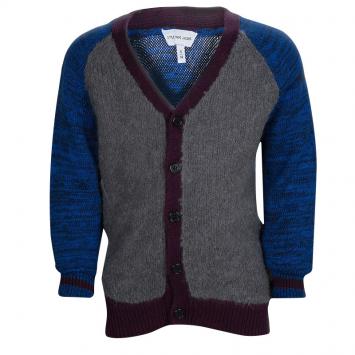 Pre Owned Little Marc Jacobs Colorblock Knit Buttondown Cardigan 6 Yrs