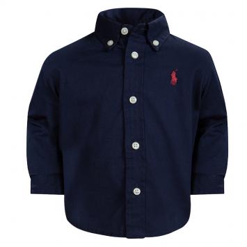 Pre Owned Ralph Lauren Navy Blue Cotton Long Sleeve Button Down Shirt 6 Months