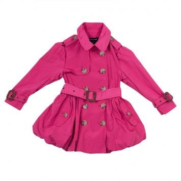 Pre Owned Ralph Lauren Pink Belted Bubble Trench Coat 2 Yrs