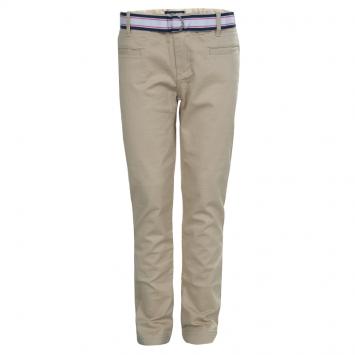 Pre Owned Ralph Lauren Khaki Belted Cotton Trousers 10 Yrs