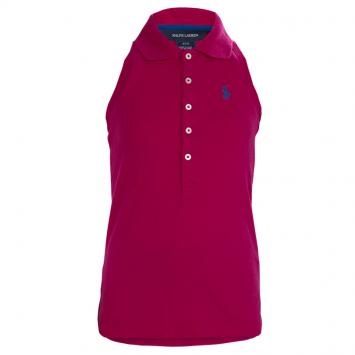 Pre Owned Ralph Lauren Pink Sleeveless Polo T-Shirt 7 Yrs