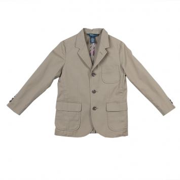 Pre Owned Polo By Ralph Lauren Beige Cotton Blazer 7 Yrs