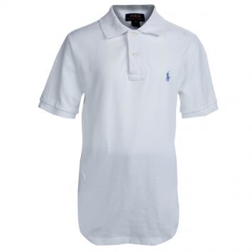 Pre Owned Polo By Ralph Lauren White Polo T-Shirt 8 Yrs