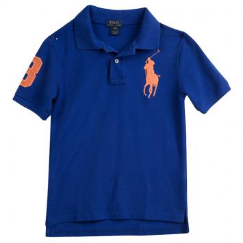 Pre Owned Polo By Ralph Lauren Blue Polo T-Shirt 8 Yrs