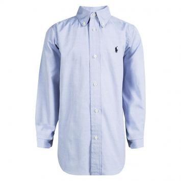 Pre Owned Ralph Lauren Blue Cotton Long Sleeve Buttondown Shirt 7 Yrs