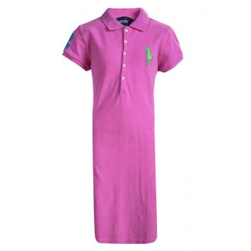 Pre Owned Ralph Lauren Pink Cotton Polo Dress 12 Yrs