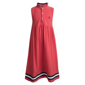 Pre Owned Ralph Lauren Red Sleeveless Polo T-Shirt Dress 6 Yrs