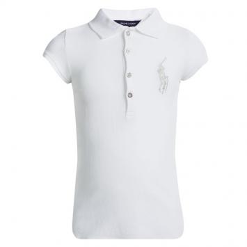 Pre Owned Ralph Lauren White Short Sleeve Polo T-Shirt 5 Yrs