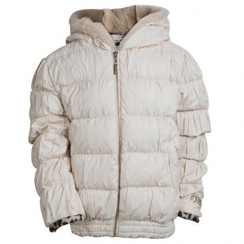 Pre Owned Roberto Cavalli Angels Off white Puffer Jacket 10 Yrs