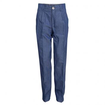 Pre Owned Roberto Cavalli Devils Indigo Chambray Pants 10 Yrs