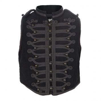 Pre Owned Stella Mccartney Kids Grey Cropped Sleeveless Military Waistcoat 6 Yrs