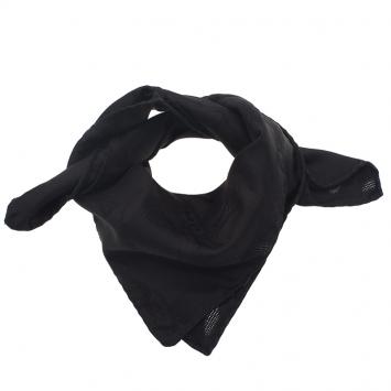 Pre Owned Alexander McQueen Black Silk Pocket Square 