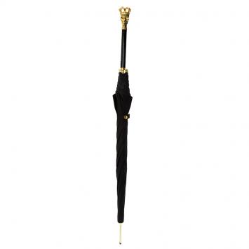 Pre Owned Alexander McQueen Black Crown Skull Umbrella